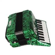 Dilwe Piano Accordion, Maple Wood 22 Key 8 Bass Keyboard Accordion Musical Instrument Toy with Straps Gloves Clean Cloth for Beginners Students