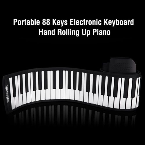  Dilwe Roll Up Piano, Portable 88 Keys Electronic Keyboard Rolling Up Rechargeable Piano