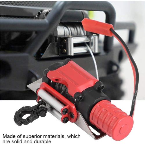  Dilwe RC Car Winch RC Model Vehicle 110 Scale Crawler Car Accessory Metal Winch with Remote Controller