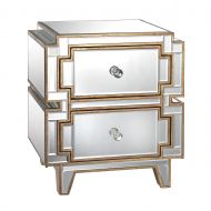 Dimond Home 173-007 Hollywood Two Drawer Chest, 20 x 14 x 23, Gold/Mirror