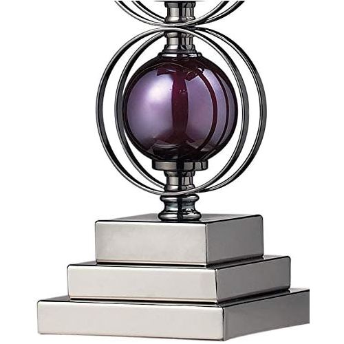  Dimond Lighting D2232 Alva Table Lamp, 27 x 12 x 27, Purple and Black Nickel Finish