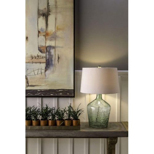  Dimond Lighting D2689 Hatteras Hammered Glass Table Lamp, Seabreeze Blue