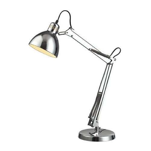  Dimond Lighting Dimond D2176 17-Inch Width by 16-Inch - 26-Inch Height Ingelside Desk Lamp in Chrome with Chrome Shade