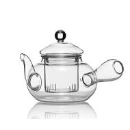 Dimono Kyusu Japanische Teekanne aus Glas im Tokoname Stil Glas-Kanne mit Filter & Tee-Sieb 600ml