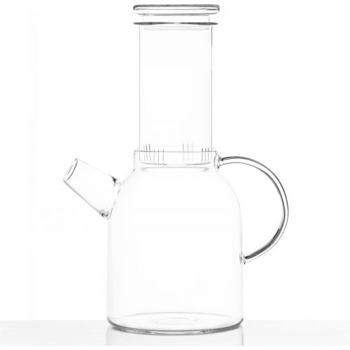  Dimono Jumbo Teekanne XXL Borosilikat-Glas mit Teesieb Teefilter Glaskanne 1800ml