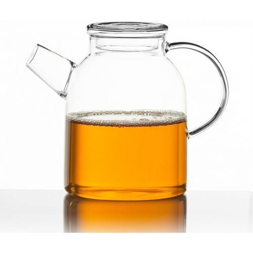  Dimono Jumbo Teekanne XXL Borosilikat-Glas mit Teesieb Teefilter Glaskanne 1800ml