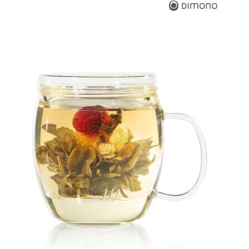  Goods & Gadgets Teemaker Teebereiter Teezubereiter mit Filtereinsatz und Deckel Teekanne & Tasse von Dimono