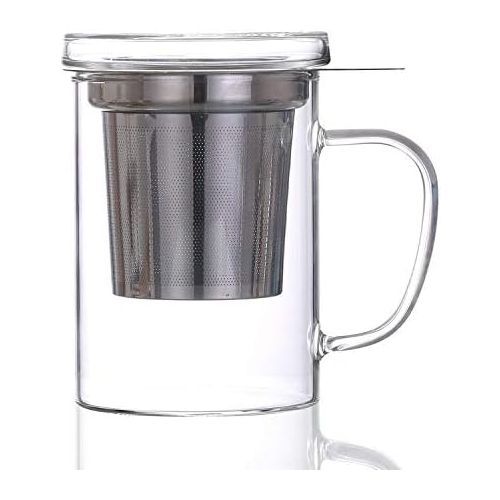  [아마존베스트]Dimono Tea Maker Dexlue with Tea Filter, Tea Strainer and Lid - Tea Maker & Tea Cup in One - 16 oz