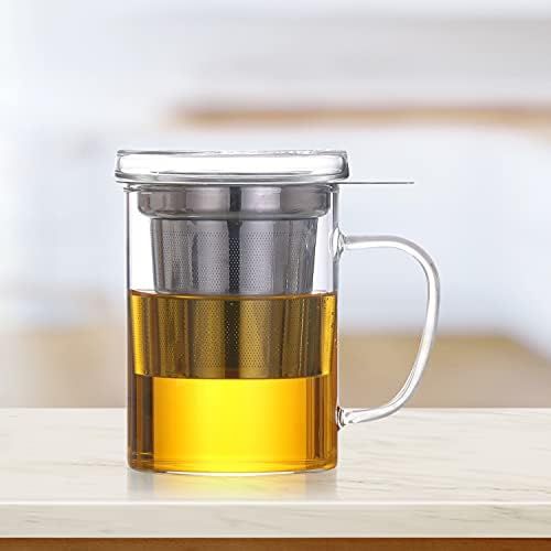  [아마존베스트]Dimono Tea Maker Dexlue with Tea Filter, Tea Strainer and Lid - Tea Maker & Tea Cup in One - 16 oz