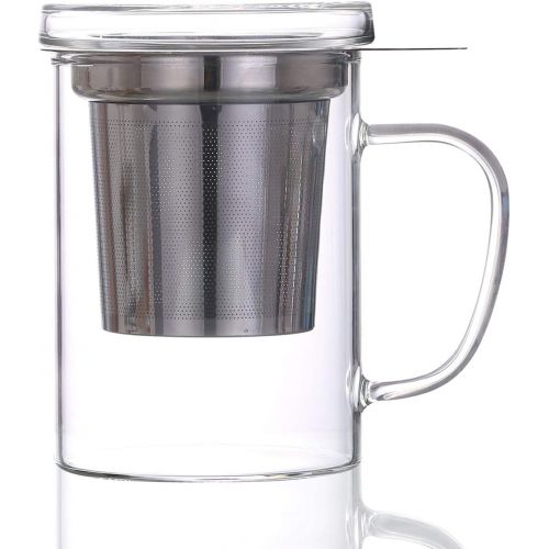  [아마존베스트]Dimono Tea Maker Dexlue with Tea Filter, Tea Strainer and Lid - Tea Maker & Tea Cup in One - 16 oz