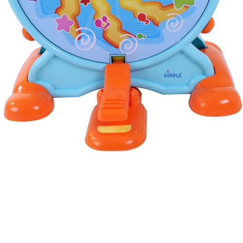  Electric Big Toy Drum Set For Kids By Dimple - Comes with Microphone Pedal n Stool - Pre Recorded Songs instruments music Lights n Sounds - Best Fun Playset for Boys n Girls - Grea