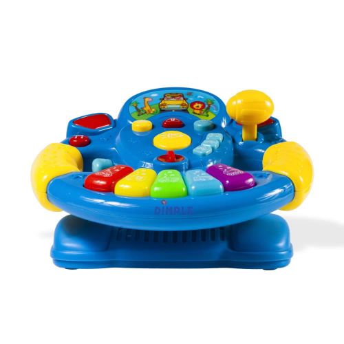  Childrens Play Steering Wheel with a Ton of Buttons Modes Lights and Sounds along with a Detachable Swivel Base by Dimple