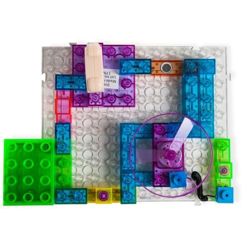  Dimple DC13993 Lectrixs Electronic Building Blocks (34-Piece Set with 115 Projects) Light Up DIY Stacking Toys by Dimple