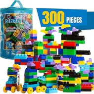 Dimple Large Building Blocks for Toddlers/Kids Stackable, Multi-Colored, Interlocking Toys Safe, Non-Toxic Plastic Bright Colors, Waterproof Boys & Girls Age 3+ (300 Pieces) for Kids