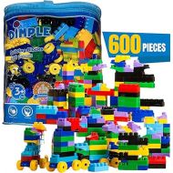 Dimple Large Building Blocks for Toddlers/Kids (600 Piece) Stackable, Multi-Colored, Interlocking Toys Safe, Non-Toxic Plastic Bright Colors, Waterproof Boys, Girls Age 3 for Kids