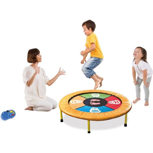  Dimple “Dance Jump & Play” Kid’s Mini Electronic Trampoline, With Exciting Fun Touch Playmat, LED Scoreboard with lights & Sounds, Connects to Smartphone, Great Gift for Children