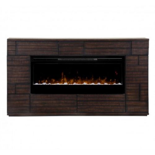  Dimplex DIMPLEX Electric Fireplace, TV Stand, Media Console, Space Heater and Entertainment Center with Glass Ember Bed and Storage Set in Tamarind Finish - Markus #GDS50G5-1559BT