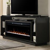 Dimplex DIMPLEX Electric Fireplace, TV Stand, Media Console, Space Heater and Entertainment Center with Glass Ember Bed Set in Smoke Finish - David #GDS50G5-1592SM