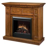 Dimplex DIMPLEX Electric Fireplace, TV Stand, Media Console, Space Heater and Entertainment Center with Natural Log Set in Oak Finish - Caprice #DFP4743O