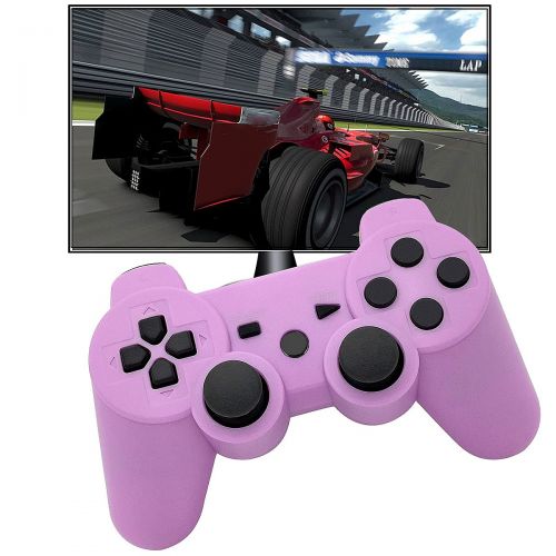  [아마존베스트]Dimrda PS3 Controller Wireless Bluetooth PS 3 Remote Controller Wireless for Playstation 3 Controller Game Joystick with Charging Cables Purple 2 Pack