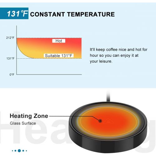  [아마존베스트]Dimux Coffee Mug Warmer, Electric Beverage Warmers for Office Home Desk Use, Smart Cup Warmer Thermostat Coaster for Hot Coffee Tea Espresso Milk Candle Wax with Gravity Switch Aut