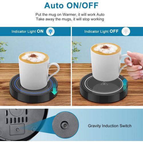  [아마존베스트]Dimux Coffee Mug Warmer, Electric Beverage Warmers for Office Home Desk Use, Smart Cup Warmer Thermostat Coaster for Hot Coffee Tea Espresso Milk Candle Wax with Gravity Switch Aut