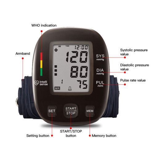  DingGuagua Upper Arm Blood Pressure Monitor Heartbeat with Two User Mode Cuff That fits Standard and Large Arms