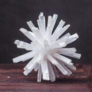 DingSheng Pretty!!! Natural White Selenite Flower Ball Splice Quartz Crystal Flower Healing Chakra Mineral Crafts Home Decoration (6.3inches(160160mm))