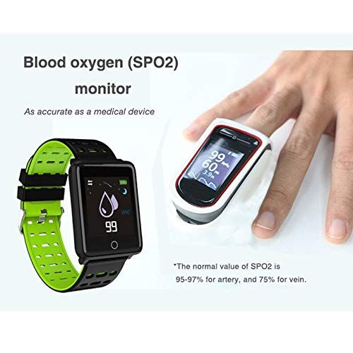  Dingmart Wasserdichte Smart Armband Pulsmesser Armband fuer iOS Android Schlaf Monitor Fitness Tracker Blutdruck Smart Band