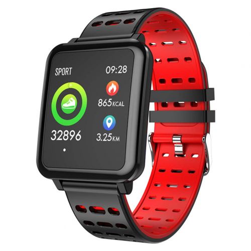  Dingmart Smartwatch Bluetooth Schrittzahler Pulsmesser Farbanzeige Smart Watch IP67 Wasserdichtes Tragbares Gerat Fuer Android/IOS