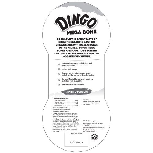  Dingo Mega Bone Rawhide Chew For Aggressive Chewers