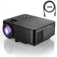 Dinly Projector, Upgraded Mini Video Projector, Multimedia Home Theater Video Projector Supporting 1080P, HDMI, USB, VGA, AV Home Cinema, Fire TV, Laptops, PS4, Xbox One