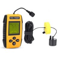 Dioche Handheld Fish Finder, Portable Fishing Kayak Fishfinder Fish Depth Finder Fishing Gear with Sonar Transducer and LCD Display, for Kayak Boat Ice Fishing