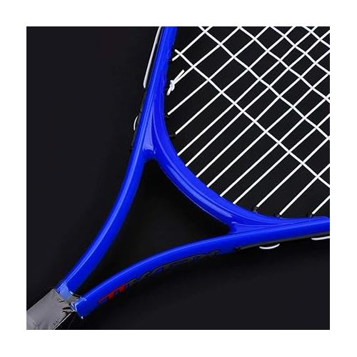  Junior Tennis Racket, String Single Tennis Racquet for Kids Training Practice with Carrying Bag (3 Colors)