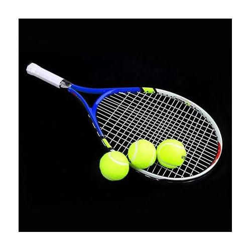  Junior Tennis Racket, String Single Tennis Racquet for Kids Training Practice with Carrying Bag (3 Colors)