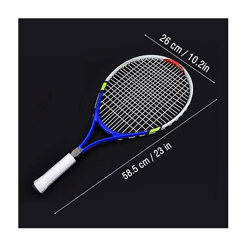  Junior Tennis Racket, String Single Tennis Racquet for Kids Training Practice with Carrying Bag (3 Colors)