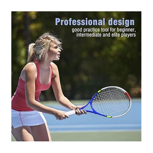  Junior Tennis Racket, String Single Tennis Racquet for Kids Training Practice with Carrying Bag (3 Colors)