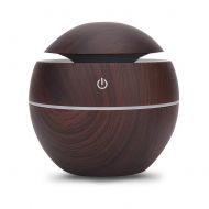 Dioche Househould Air Purifier, House Air Humidifier, Small Scented Air Freshener Round Ball Shape Usb Rechargeable Aroma Diffuser Humidifier(Deep wood grain)