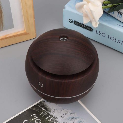  Dioche Househould Air Purifier, House Air Humidifier, Small Scented Air Freshener Round Ball Shape Usb Rechargeable Aroma Diffuser Humidifier(Deep wood grain)