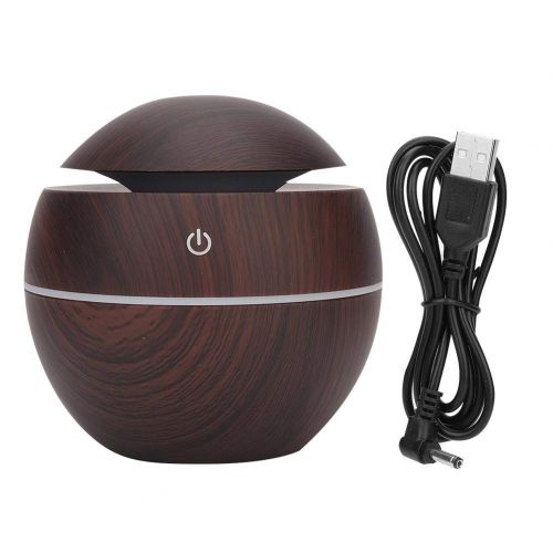  Dioche Househould Air Purifier, House Air Humidifier, Small Scented Air Freshener Round Ball Shape Usb Rechargeable Aroma Diffuser Humidifier(Deep wood grain)