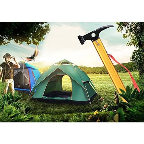  Dioche Tent Peg Puller, Portable Aluminium Alloy Handle Outdoor Camping Hammer, Tent Peg Stake Puller Multi-Functional Camping Tool