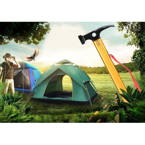  Dioche Tent Peg Puller, Portable Aluminium Alloy Handle Outdoor Camping Hammer, Tent Peg Stake Puller Multi-Functional Camping Tool