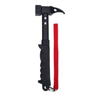 Dioche Outdoor Hiking Camping Multi-Function Tent Hammer Stake Remove Mallet, Outdoor Portable Framing Hammer with High Strength Head Rubber Handle, Multi-Function Lanyard Nail & Stake Pu