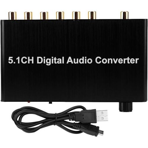  Dioche 5.1 Digital DTS AC3 Audio Converter Dolby Channel Decoder SPDI Sound Adapter with HDTV Blu ray DVD PS3 Xbox 360 for Families, Schools, Squares, Concert Halls Cinemas