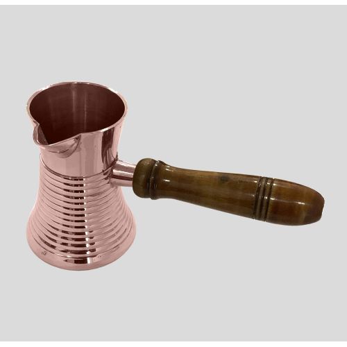  diollo 3.7 Inch Stripes Brass Turkish Greek Arabic Coffee Pot Stovetop Coffee Maker Kahwa Maker Kashmiri Kahwa Kettle Tibetan Mugs 4 Oz Copper