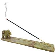 인센스스틱 diollo Incense Stick Holder Ash Catcher Marble Handmade Elephant Gift Home Decor