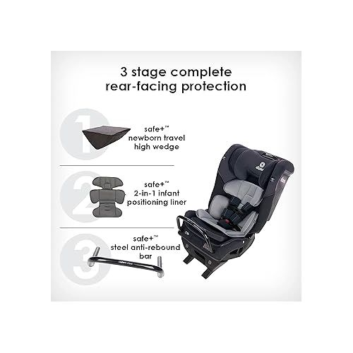  Diono Radian 3QX 4-in-1 Rear & Forward Facing Convertible Car Seat & XL Car Seat Cup Holders for Radian and Everett Car Seats, Pack of 2 Cup Holders, Black