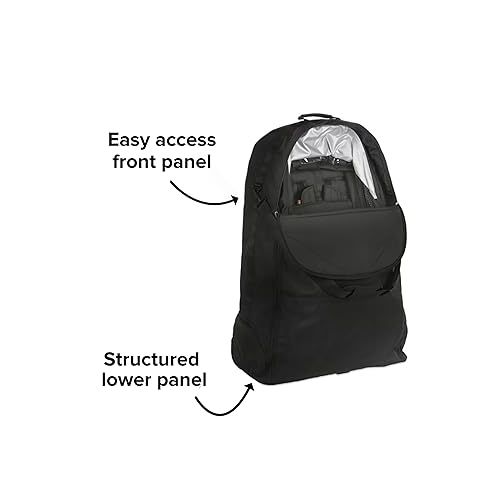  Diono Quantum Stroller Travel Bag, Heavy Duty Stroller Cover for Gate Check Luggage, Airplane Friendly with Wheels, Padded Easy Carry Strap