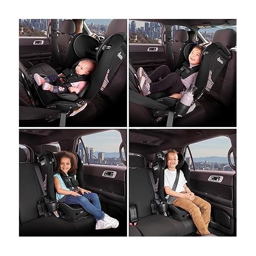 Diono Radian 3RXT SafePlus, 4-in-1 Convertible Car Seat, Rear and Forward Facing, SafePlus Engineering, 3 Stage Infant Protection, 10 Years 1 Car Seat, Slim Fit 3 Across, Black Jet
