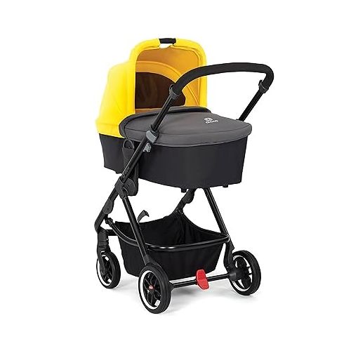  Diono Excurze Carrycot for Newborn Baby, Stroller Bassinet for Baby, Breathable Mattress for Comfortable Sleeping, Suitable from Birth, Yellow Sulphur